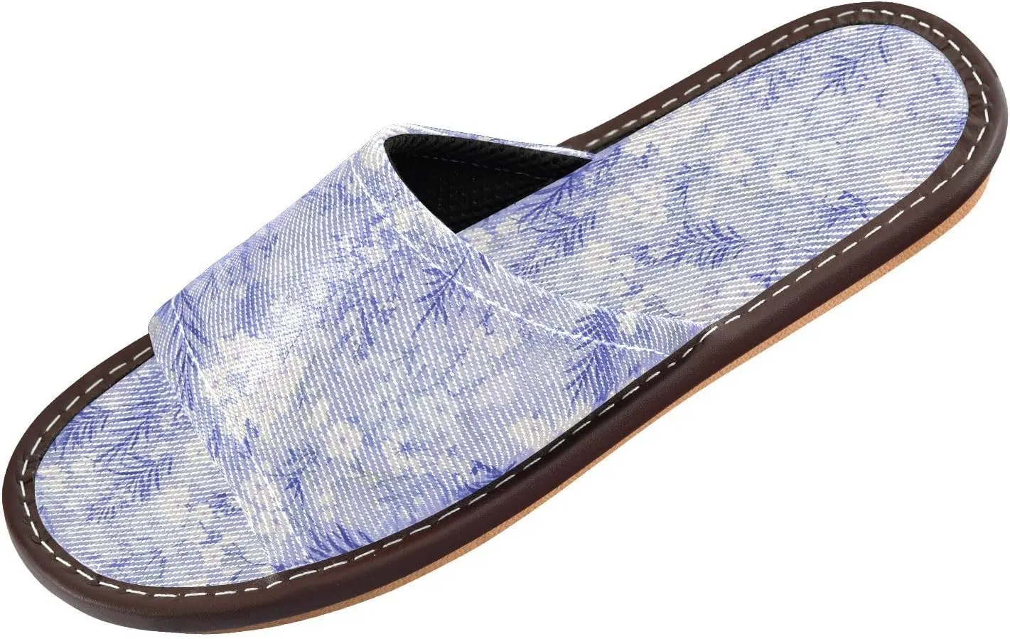Light Lavender Wildflowers Women Men's Travel Slippers Portable Dorm Home Slides for Home Outdoor Hotel