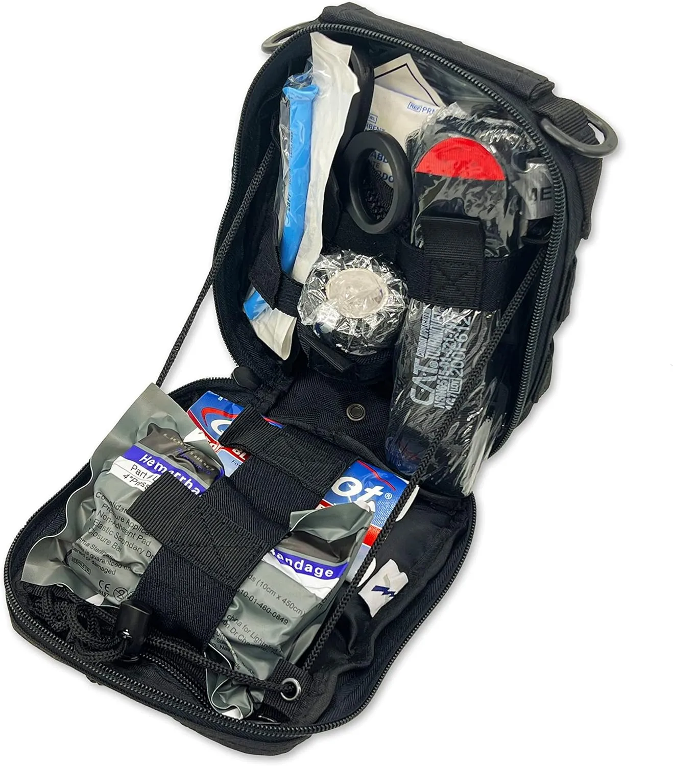 Lightning X Products Premium Nylon MOLLE Emergency Kit, Ideal for Tactical Medics, Military, Outdoor Enthusiasts (8" x 6.5" x 3")