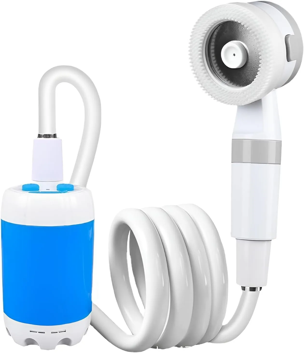 lilaBelle]【Rechargeable Water Pump Portable Outdoor Shower with 60Min Long Battery | Waterproof Camping Shower | 2 Modes & Flexible Hose for Camping, Pet Bathing, Car Wash (Include Mounting Bracket)