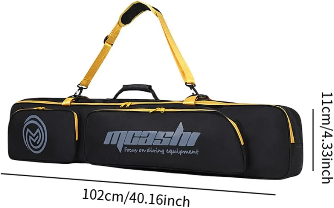 Long Fins Bag Scuba Gear Storage Lightweight Zipper Closure Flippers Bag Handbag for Spearfishing Snorkeling Beach Freediving
