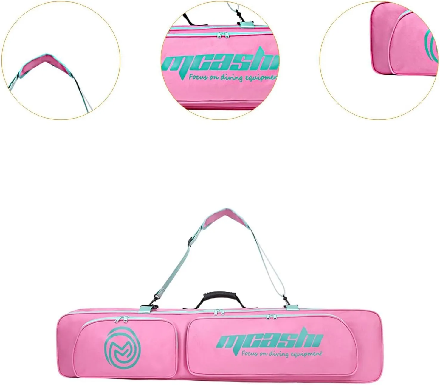 Long Fins Bag Tote Heavy Duty Lightweight Scuba Diving Gear Storage Flippers Bag for Spearfishing Beach Snorkel for Men Women