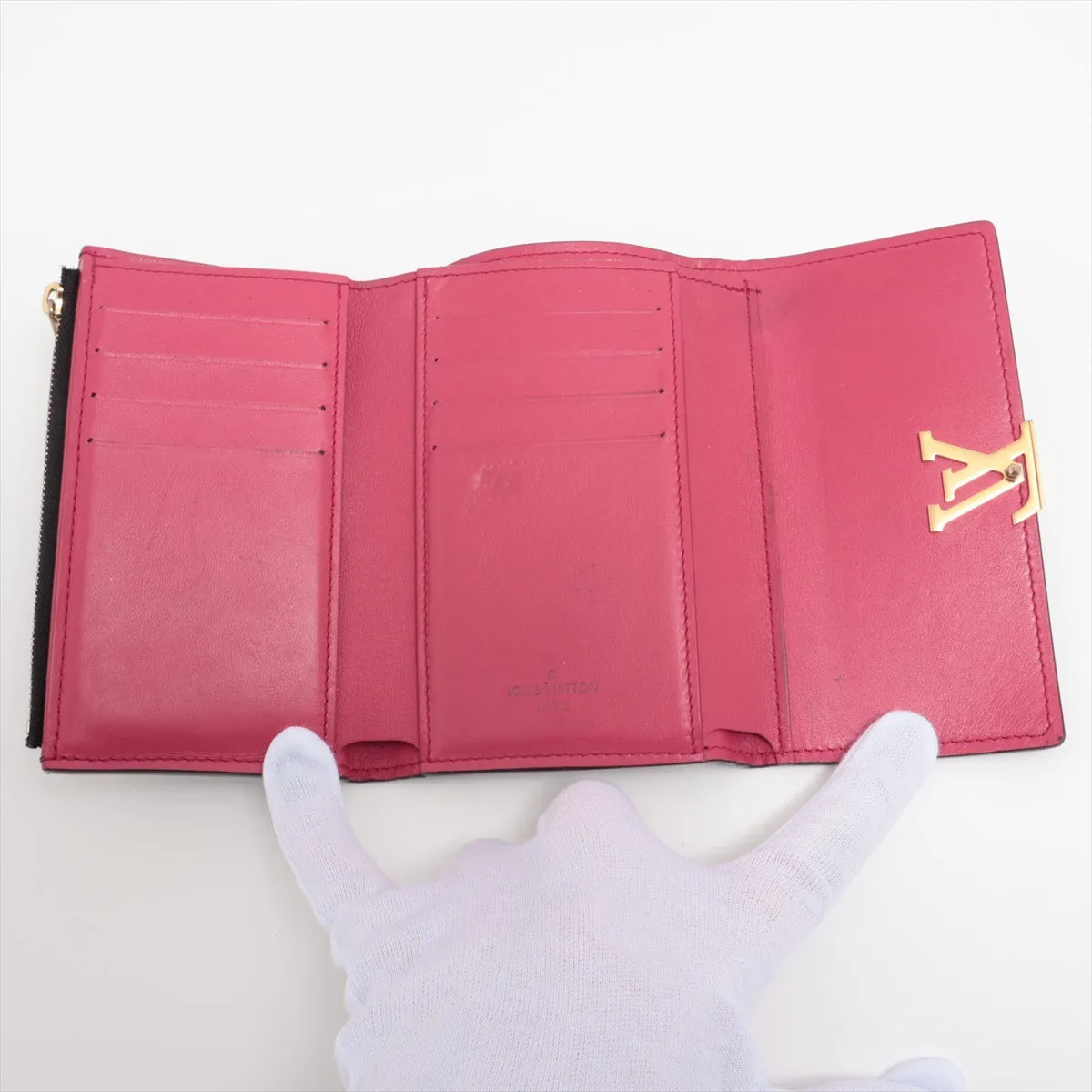 Louis Vuitton  Portefolio Capsule Compact M62157 Noir  Hot Pink Compact Wallet