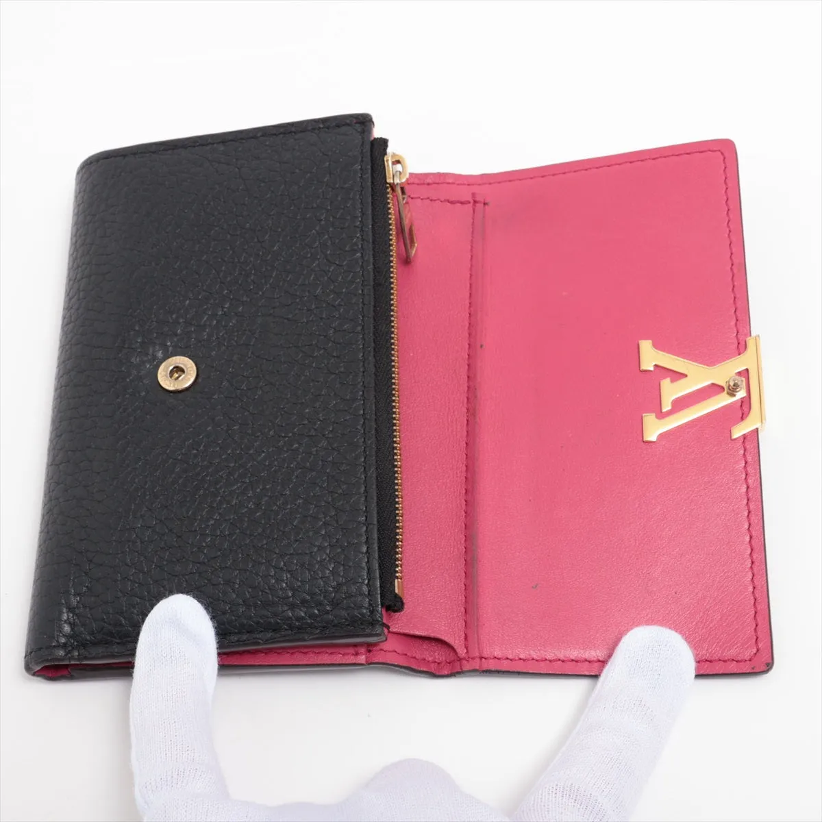 Louis Vuitton  Portefolio Capsule Compact M62157 Noir  Hot Pink Compact Wallet