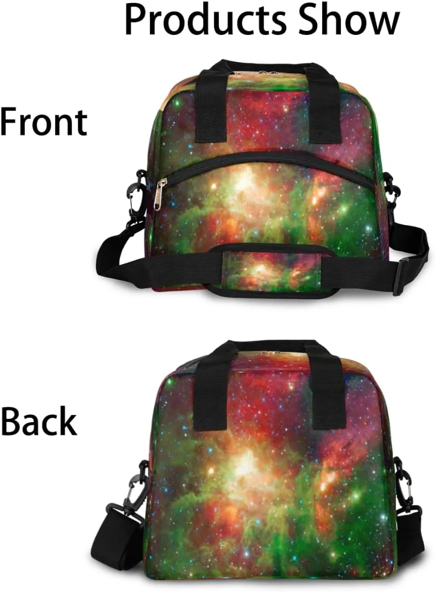 Lunch Bag for Women Men Milky Way Reusable Durable Insulated Lunch Box for Work Office Picnic Beach Hiking Lunch Tote Bag with Adjustable Shoulder Strap