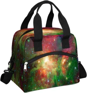 Lunch Bag for Women Men Milky Way Reusable Durable Insulated Lunch Box for Work Office Picnic Beach Hiking Lunch Tote Bag with Adjustable Shoulder Strap