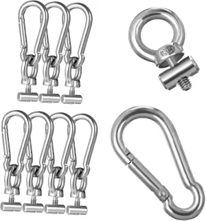Luxshiny Track Mount Tie Down Eyelet Set 304 Stainless Steel for Kayak Rv Awning Easy Install Accessories
