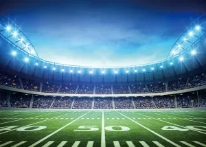 LYWYGG 7X5FT Sport Backdrop Football Field Backdrop Photography Props Auditorium Light Themed Sport Night Spotlight Decorations Photo Studio Props CP-306
