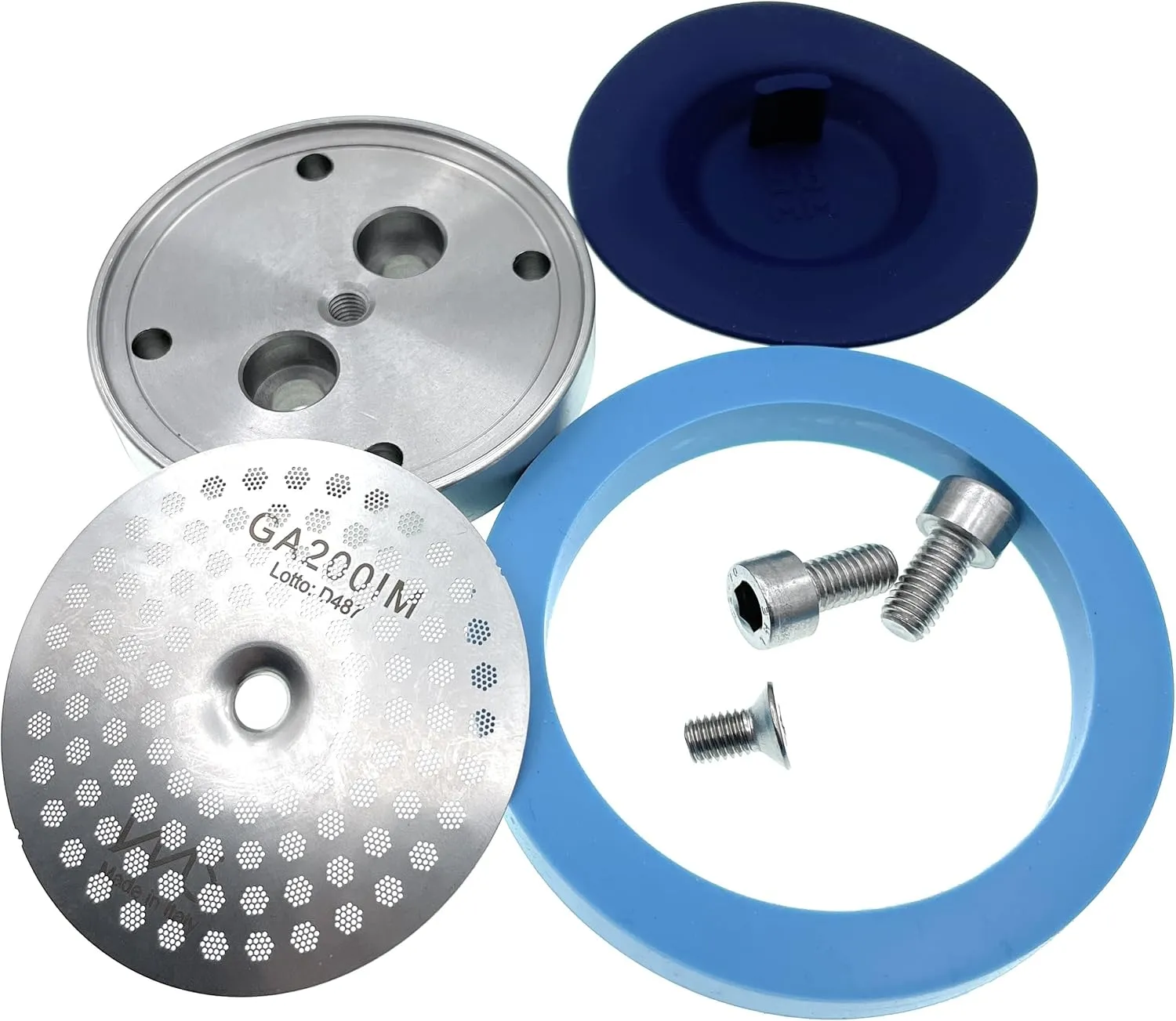 MacMaxe Tune Up Kit for GaggiaEspresso, IMS Precision Shower Screen, Shower Holder, Silicone Gasket, Screws, Backflush Disk, Stainless Steel, 58mm x 14.5mm, 4 Holes, Universal Fit