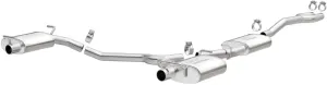 MagnaFlow Cat-Back Performance Exhaust System 19225 - Street Series, Stainless Steel 2.5in Main Piping, Dual Split Rear Exit, Satin Finish Exhaust Tip - Domestic Car Performance Exhaust Kit