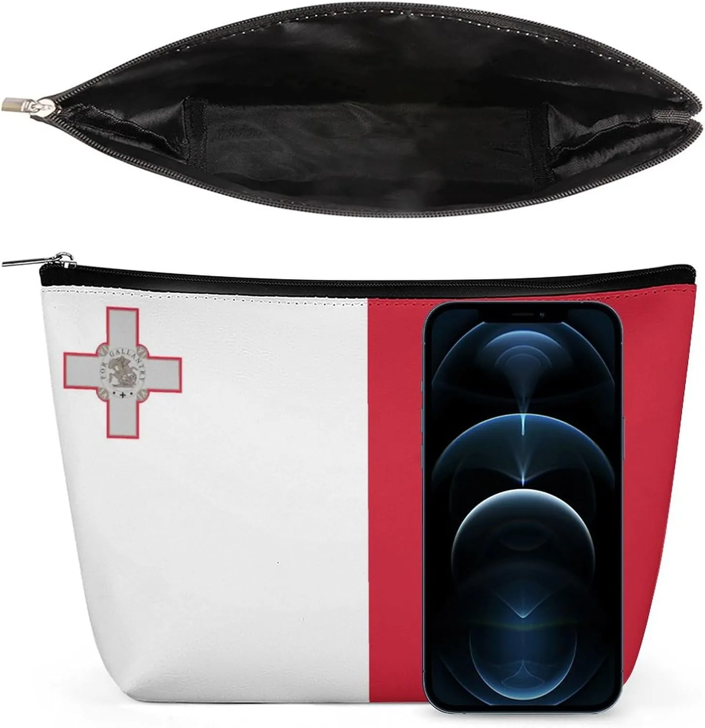 Malta Flag Travel-Friendly Cosmetic Bag Makeup Organizer for Women