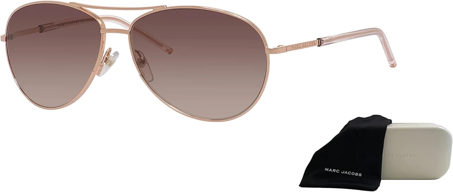 Marc Jacobs Marc59/s Aviator Sunglasses for Women   BUNDLE with Designer iWear Eyewear Care Kit