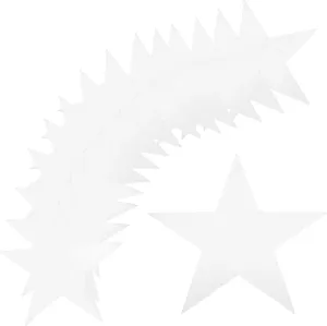 MECCANIXITY 48Pcs Silvery Star Cutouts Double Printed Paper Stars Decoration Cardboard Star for Classroom Wall Party Movie Night Party Supplies, 11 Inches