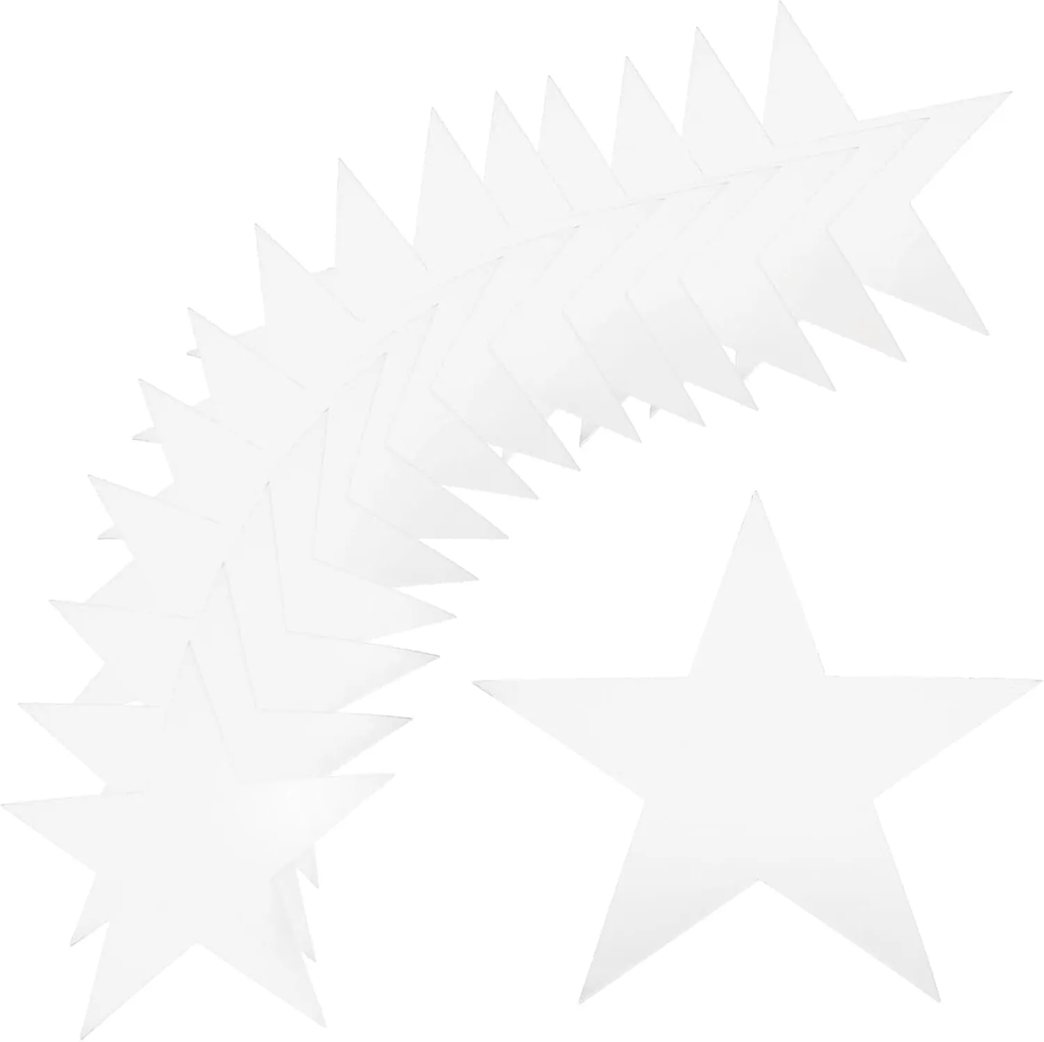 MECCANIXITY 48Pcs Silvery Star Cutouts Double Printed Paper Stars Decoration Cardboard Star for Classroom Wall Party Movie Night Party Supplies, 11 Inches