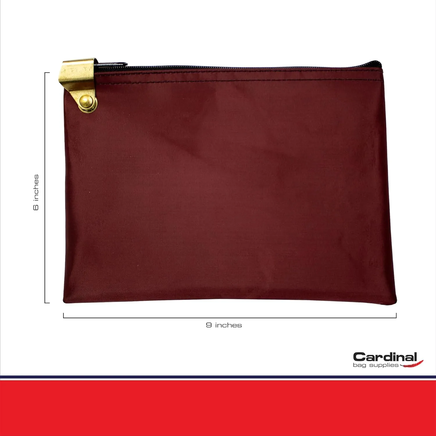Medication Zipper Hood Security Bag with Included Padlock and Keys (Burgundy)