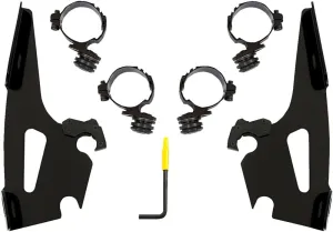 Memphis Shades MEB2067 Batwing Fairing for manual switch-Lock Mounting Kit - Black - HON