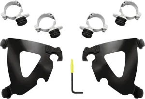 Memphis Shades Trigger-Lock Mount Kit for Road Warrior Fairing Compatible for Indian Scout 2019 - Black
