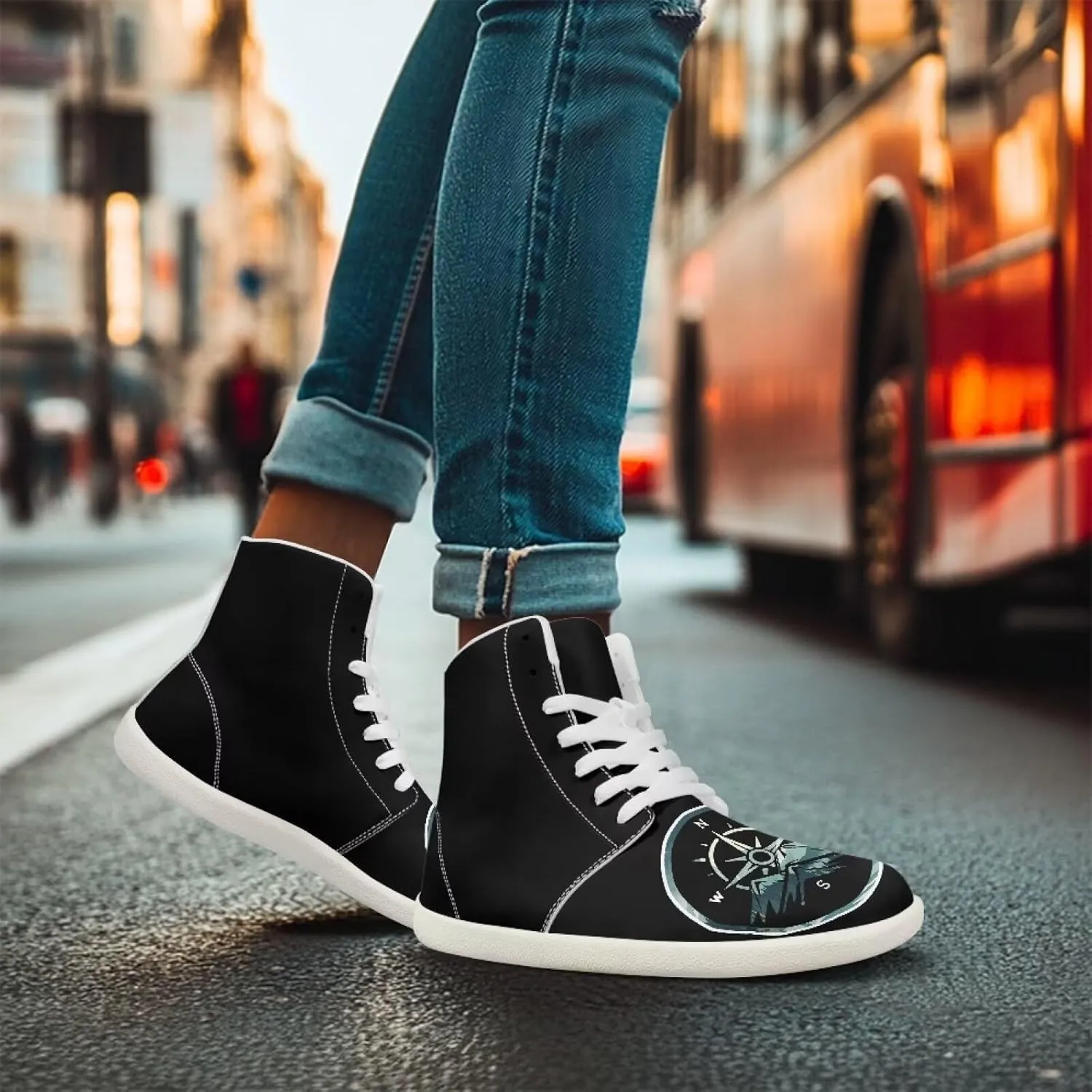 Men's Barefoot Wide Walking Shoes Zero Drop High Top Casual Shoes Lightweight Non Slip Sports Shoes for Adult Boys US 5-14
