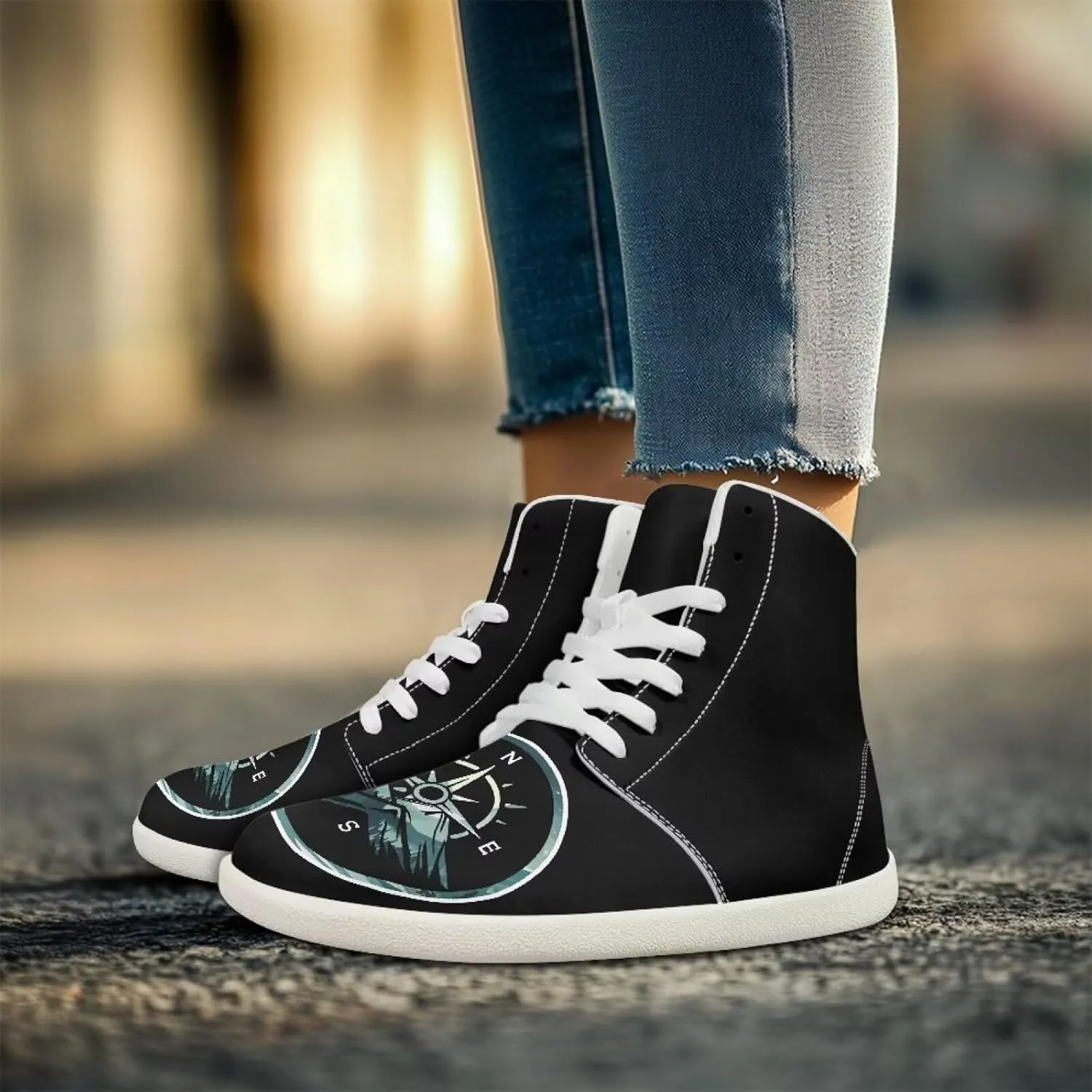 Men's Barefoot Wide Walking Shoes Zero Drop High Top Casual Shoes Lightweight Non Slip Sports Shoes for Adult Boys US 5-14