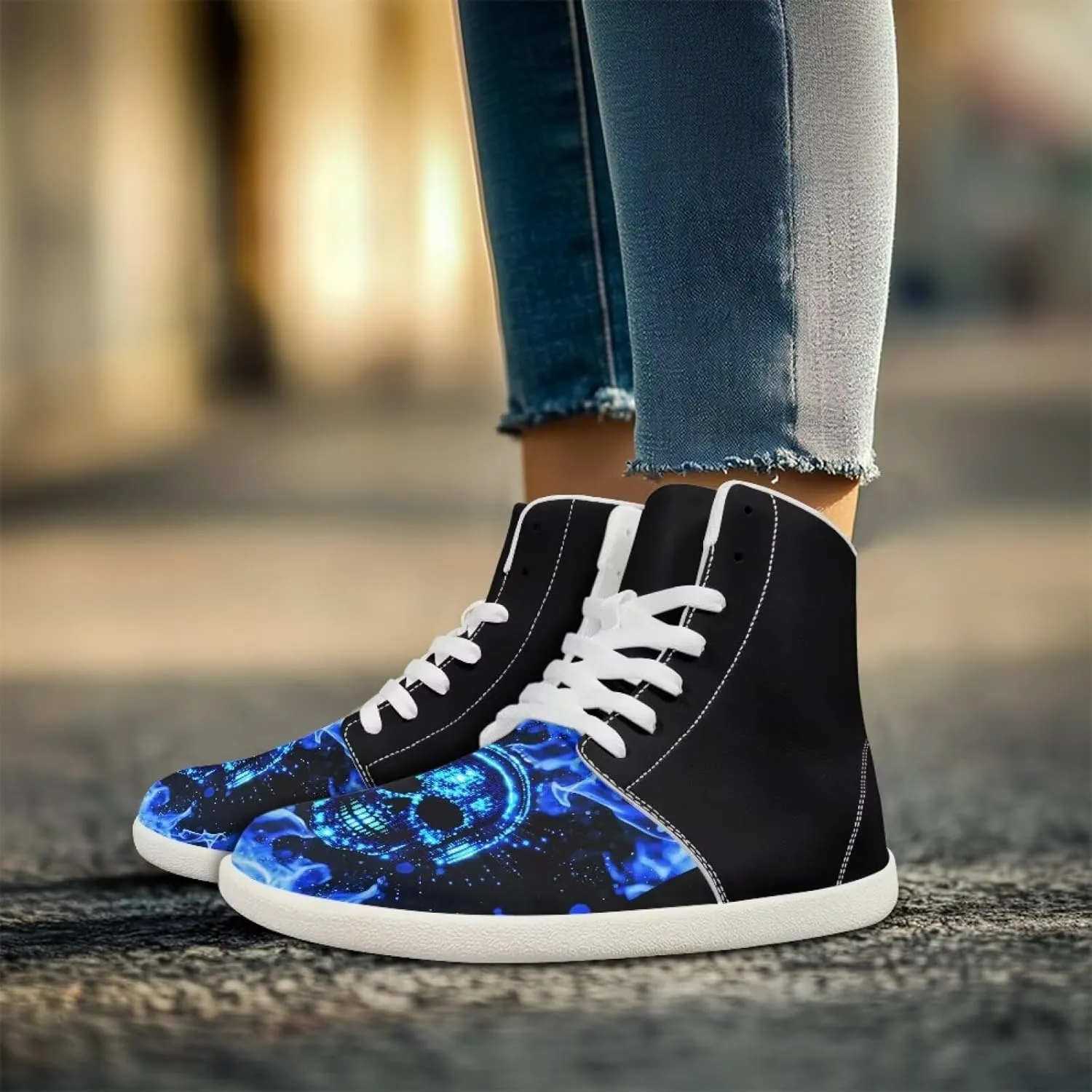 Men's Barefoot Wide Walking Shoes Zero Drop High Top Casual Shoes Lightweight Non Slip Sports Shoes for Adult Boys US 5-14