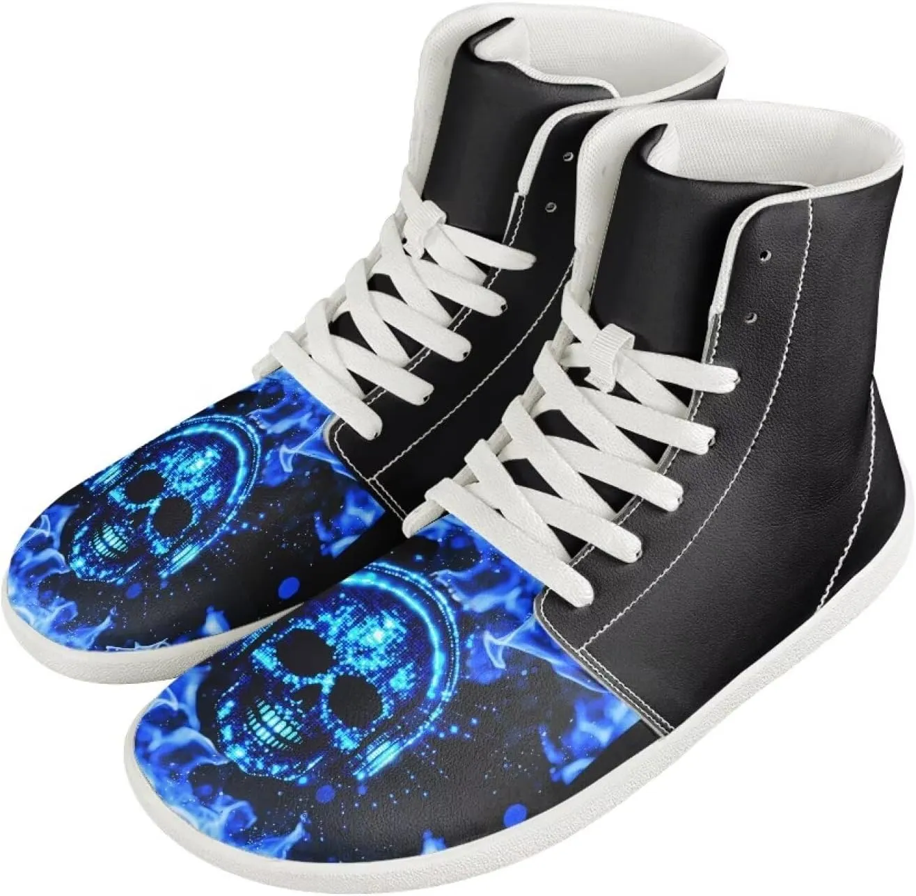 Men's Barefoot Wide Walking Shoes Zero Drop High Top Casual Shoes Lightweight Non Slip Sports Shoes for Adult Boys US 5-14