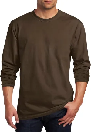 Men's Fall Sports Shirts Round Neck Loose Fit Tops Lightweight Long Sleeve Running Tee Casual Solid Comfy Gym Clothes