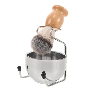 Men's Shaving Brush Kit Premium Wet Shaving Set Brush Bowl and Stand Stylish Grooming Tool