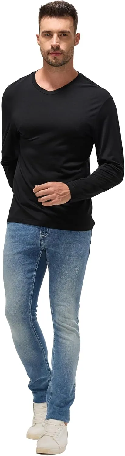 Men's Ultrafine 17.5 Micron Merino Base Layer | V-Neck Thermal Shirt, Moisture Wicking & Odor Resistant