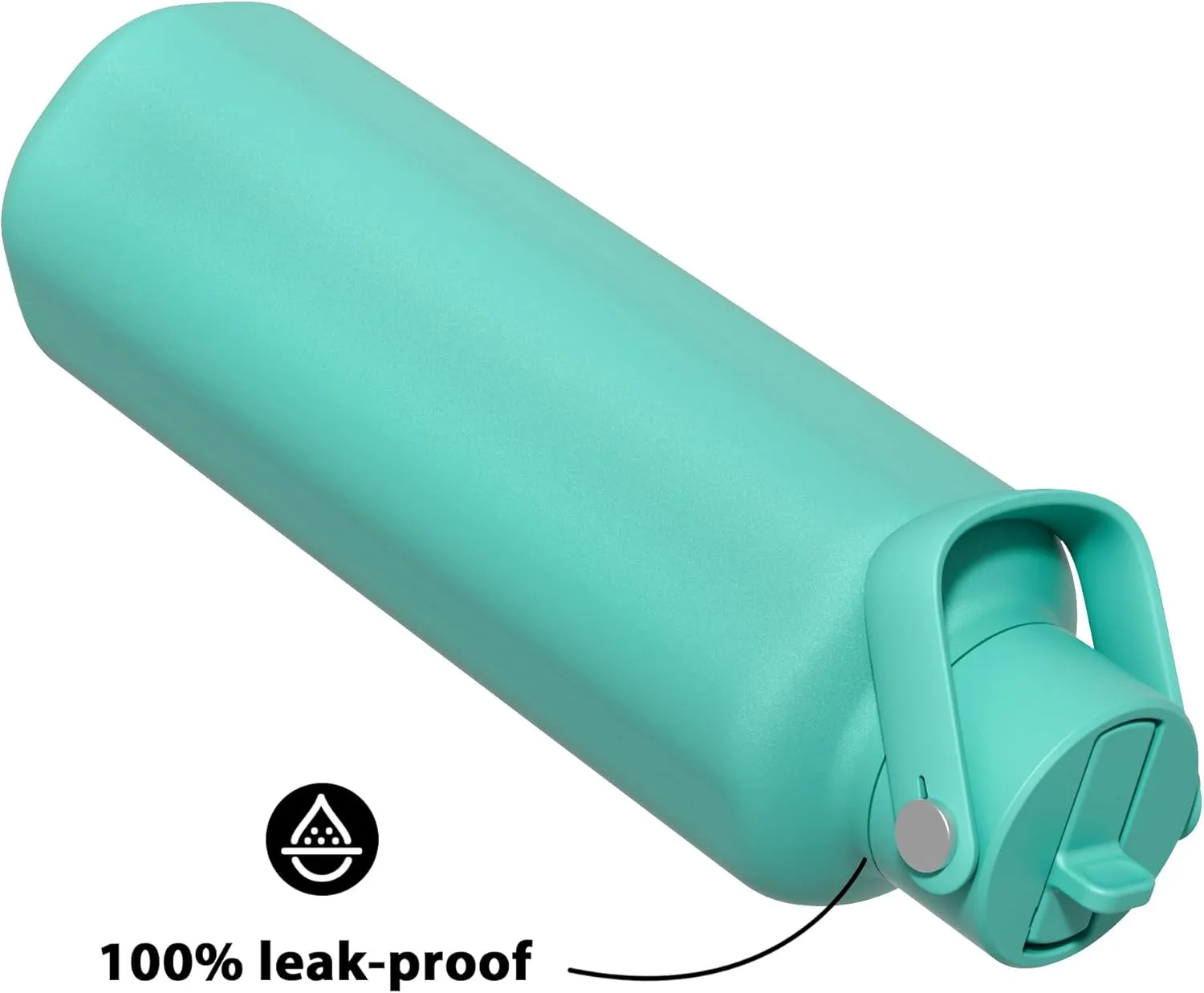 Meoky Men Insulated Water Bottle for Sports: 24 oz Stainless Steel Water Bottle with Straw and Flip Lid for Work - Commuters Gym Enthusiasts, Mint Green