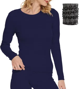 MERINNOVATION Merino Wool Base Layer Women 100% Merino Wool Long Sleeve Thermal Shirts for Women for Skiing Hiking