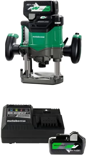 Metabo HPT M3612DA 36V MV Cordless Plunge Router Kit w/ 36V MultiVolt™ Battery and Charger Kit