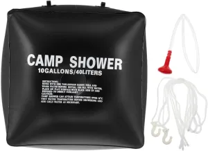 Milisten Portable Bathroom for Camping 40l Solar Heated Shower Bag Easy to Set up for Warm Showers