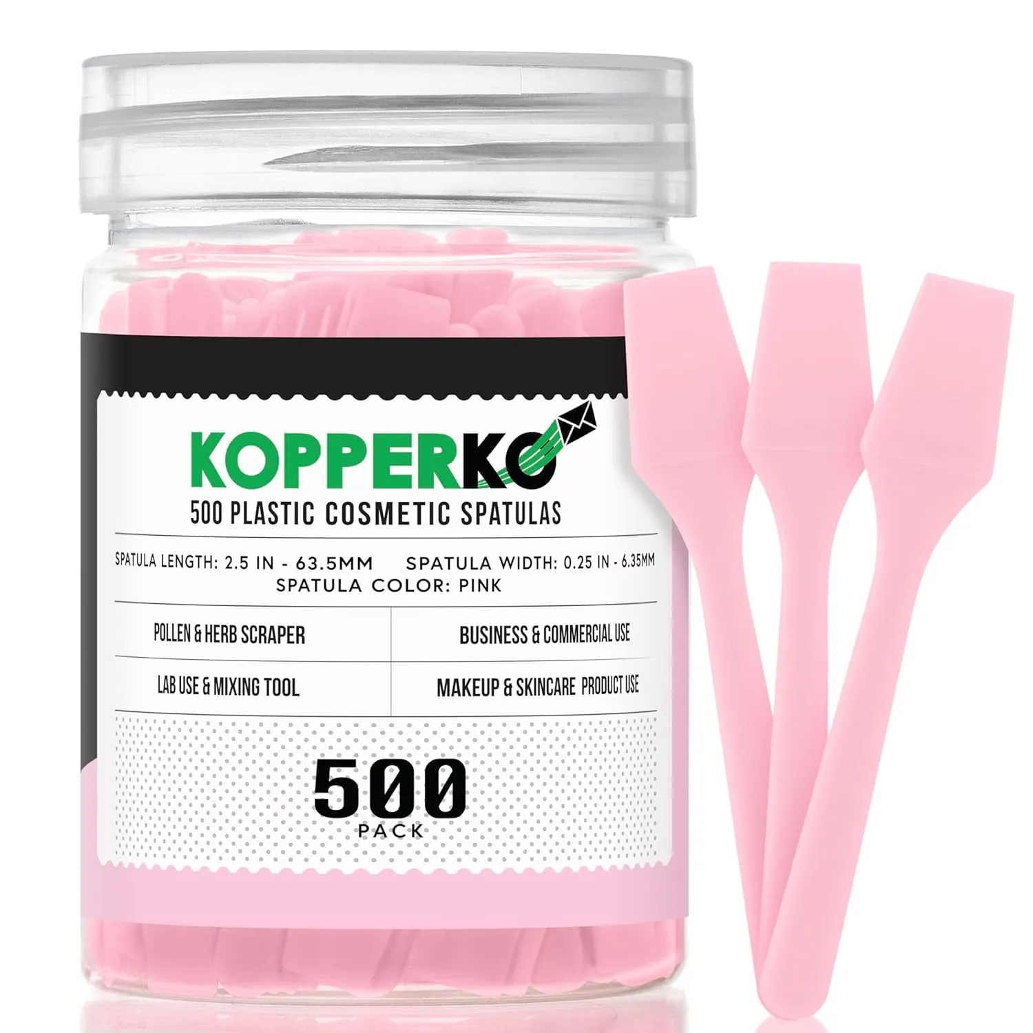 Mini Face Cream Spatula (2.5", 500 Pack) - Small Lotion Spatula Tool for Skincare, Creams & Crafts | Skincare Applicator for Mixing, Cosmetic, Face Mask | Disposable Makeup Paddles | Pink
