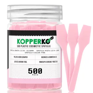 Mini Face Cream Spatula (2.5", 500 Pack) - Small Lotion Spatula Tool for Skincare, Creams & Crafts | Skincare Applicator for Mixing, Cosmetic, Face Mask | Disposable Makeup Paddles | Pink