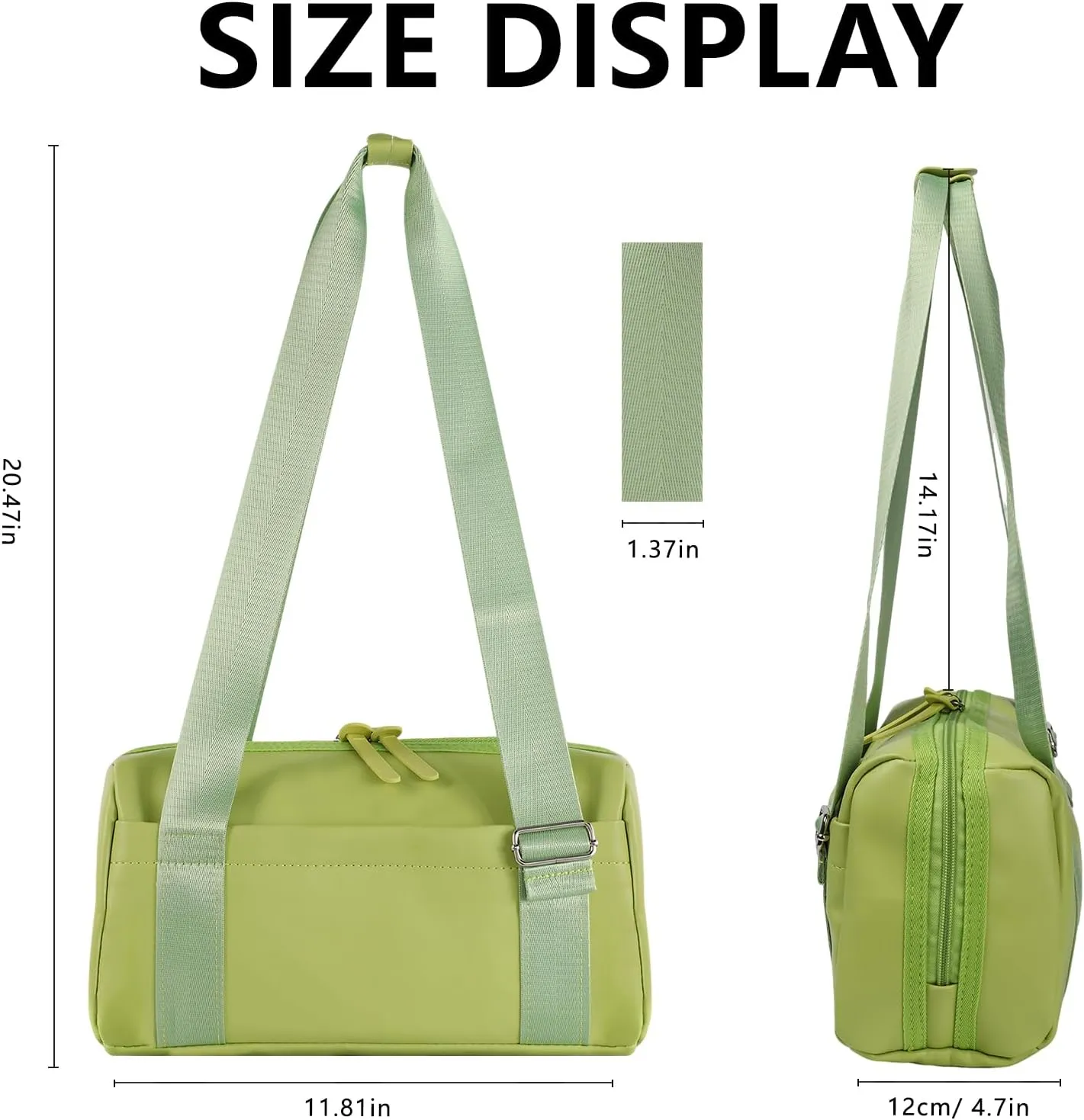 Mini Gym Bag for Women Girls Small Gym Tote Bag with Wet Compartment Waterproof Travel Duffle Bag Cute Workout Sport Bag (Green)