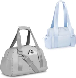 Mini Gym Bag Silver   Small Gym Bag Gray