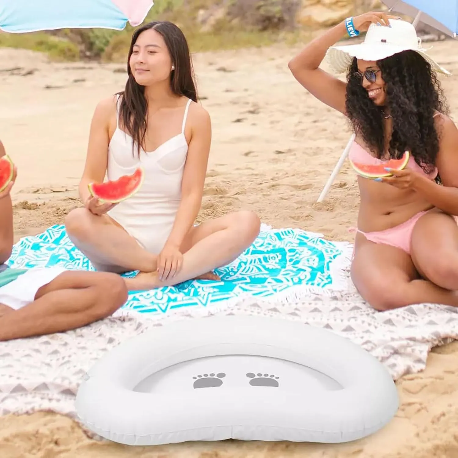 Mini Portable Beach Tent with Fan, The Perfect Beach Set Up, Portable Beach Tent Pop up Shade Summer Essentials Beach Tent Beach Tent Sun Shelter Instant Collapsible Beach Tent (1Set)