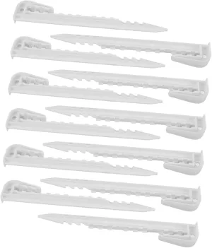 Mipcase 20pcs Ground Nail Stakes Shelter Backpacking Peg Accessory Garden Canopy Anchors Large Beach Tent Climbing Nail Stake Spikes Camp Tent Hooks Small Sand Tent Ground Tarp White Pp