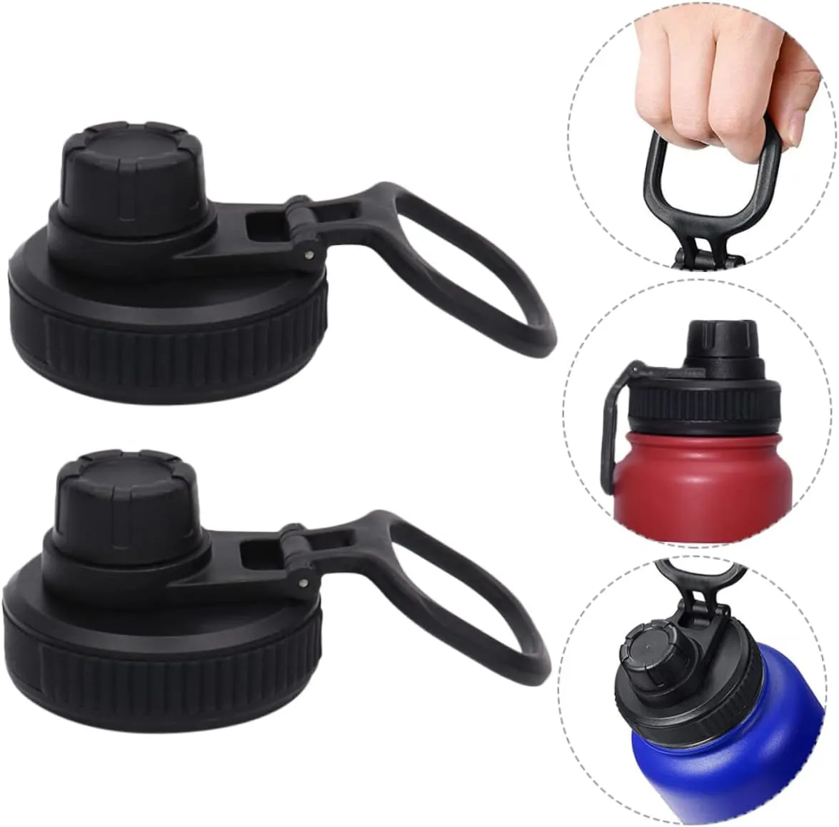 Mipcase Sports Water Bottle Cap Leakproof Bottle Water Bottles Widemouthed Bottle Caps Sport Bottle