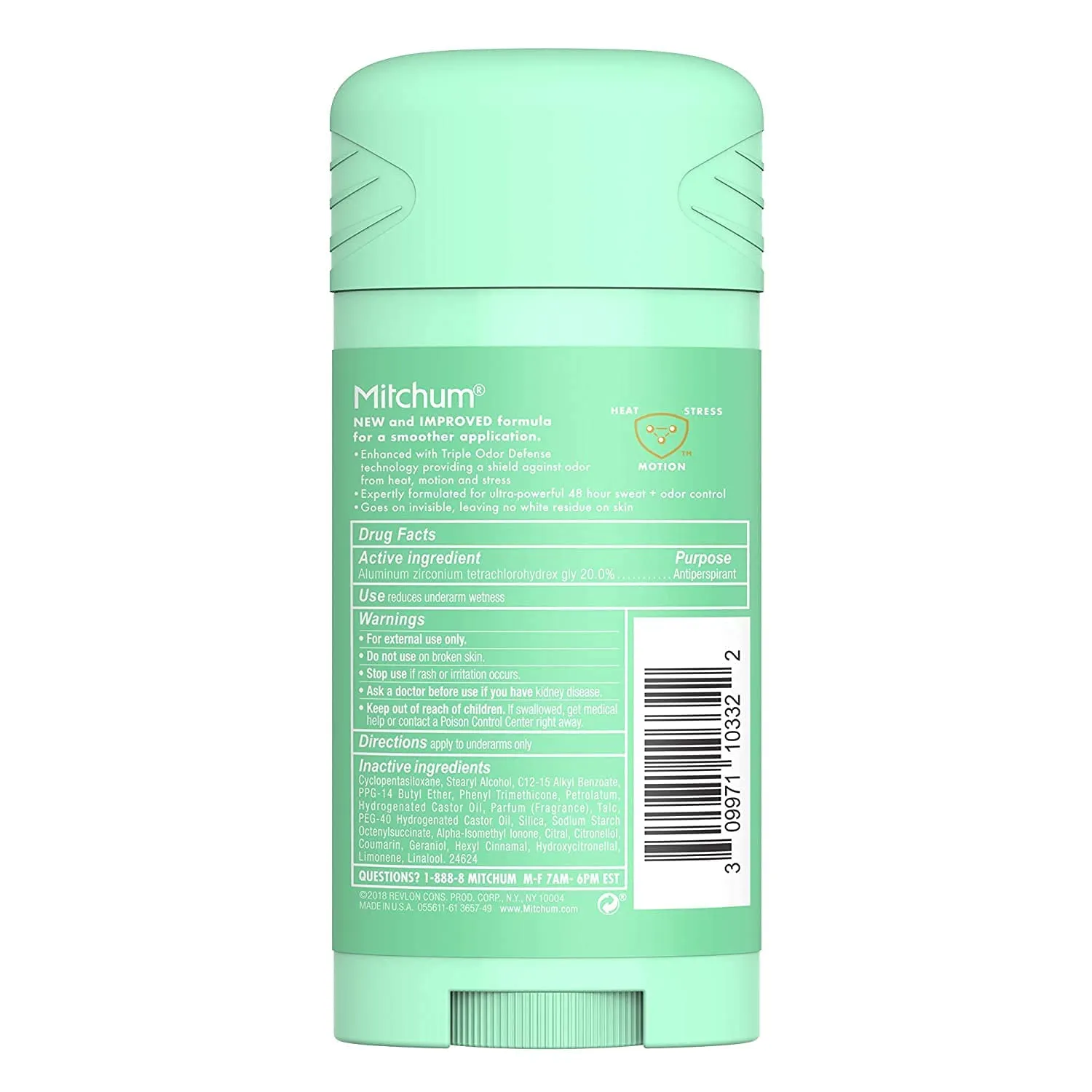 Mitchum For Women Advanced Control Anti-Perspirant Deodorant Invisible Solid Pure Fresh 2.70 oz (Pack of 6)