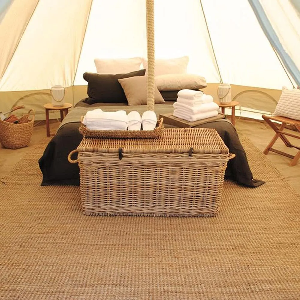 Mongolia Tent Large Camping Tent 5-8 Persons Outdoor Bell Tent Family Tents for Family Self-Driving Travel Hiking (Khaki 3m)