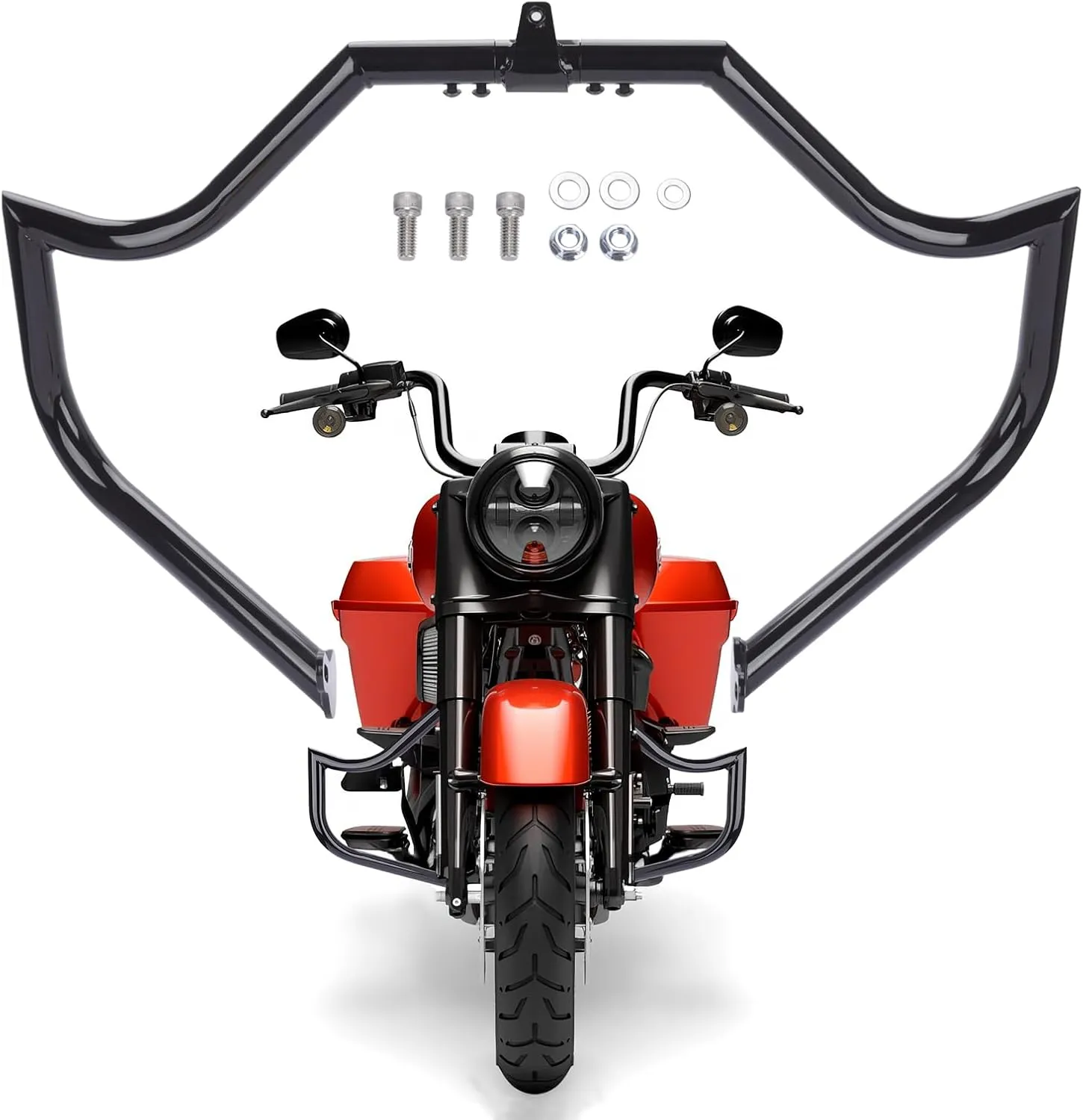 Motocycle Crash Bar Highway Bar Engine Guard for 2009-2023 Harley Touring Street Glide Road Glide Road King Electra Glide CVO & Trike Models