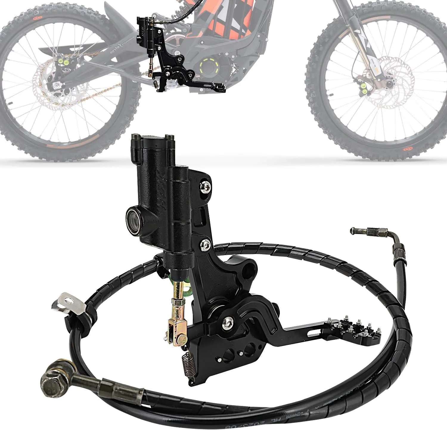 Motorcycle Hydraulic Foot Brake Pedal Lever Kit CNC for Surron Sur Ron Light Bee X/S/LBX Segway X260 X160 Electric Dirt Bike EBike