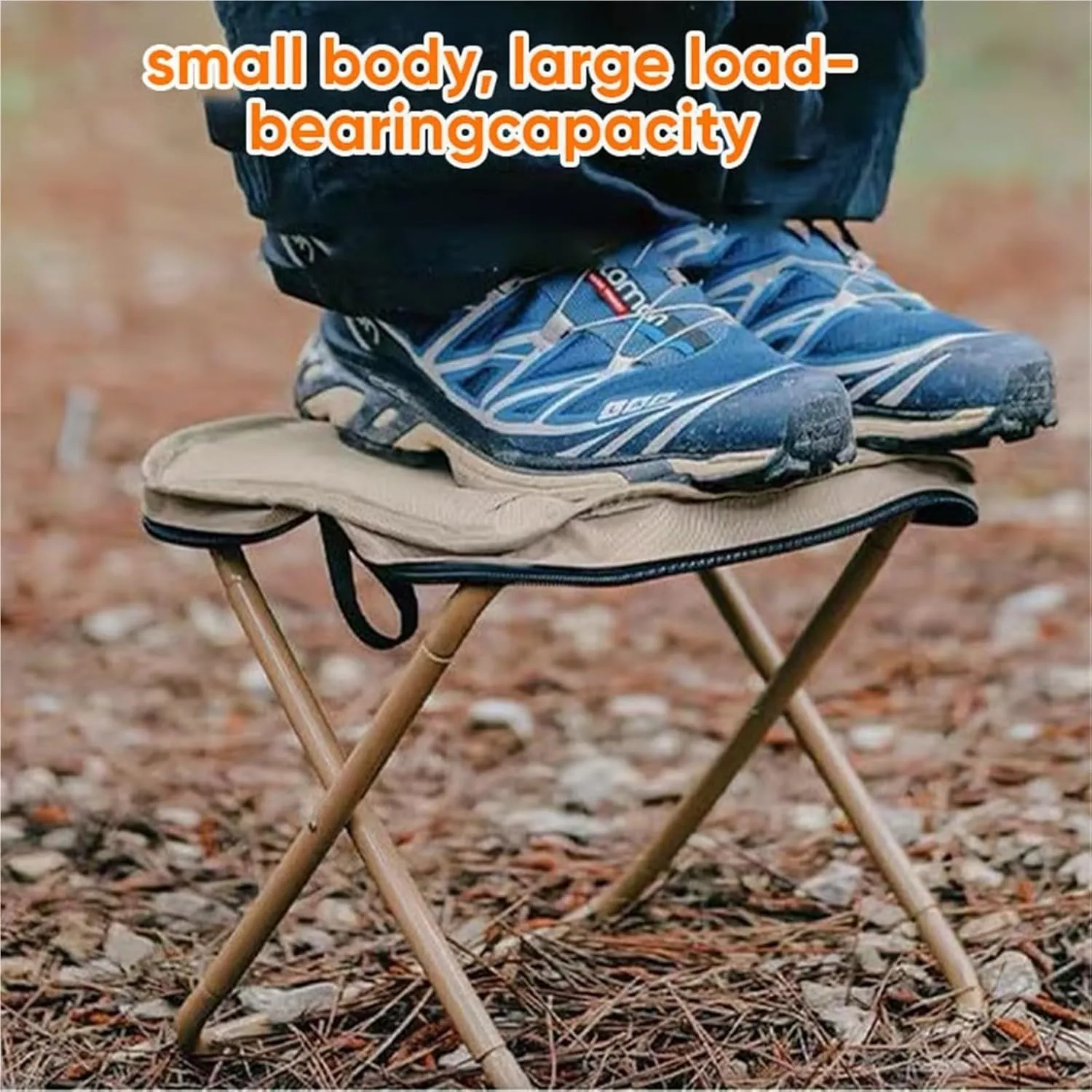 Mountaineering and Hiking Portable Stool,Portable Folding Camping Stool Fit for Fishing, Travel & Outdoor Events – Supports 330 lbs – Durable & Packable with Carry Bag(Green,Small)