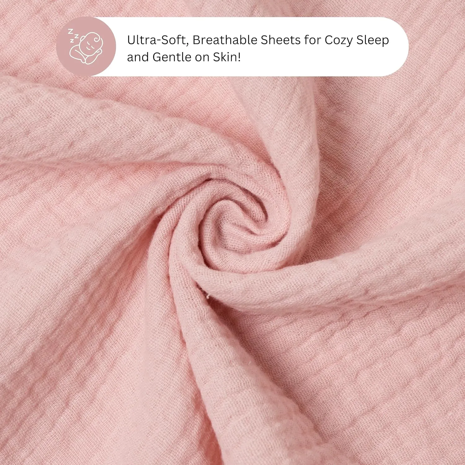 Muslin Bassinet Sheets Compatible with Chicco LullaGo, Dream On Me Skylar, Cloud Baby, Yacul Bedside Sleeper, 3 Pack, 20x32 in, Ultra Soft, Breathable, Snug Fit, Unisex Boys and Girls, Pink Rainbow