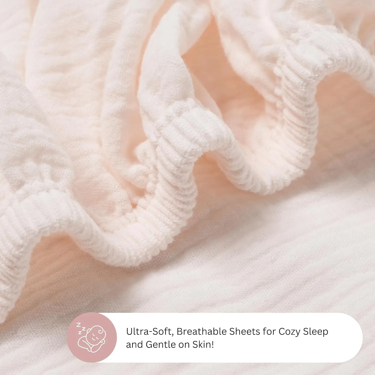 Muslin Bassinet Sheets Compatible with Chicco LullaGo, Dream On Me Skylar, Cloud Baby, Yacul Bedside Sleeper, 3 Pack, 20x32 in, Ultra Soft, Breathable, Snug Fit, Unisex Boys and Girls, Pink Rainbow