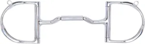 Myler Dee with Hooks with Stainless Steel Forward Tilt Ported Barrel