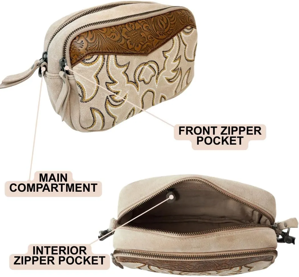 Myra Bag Western Leather Shoulder Bag for Women - Cowgirl Boho Country Crossbody Purse