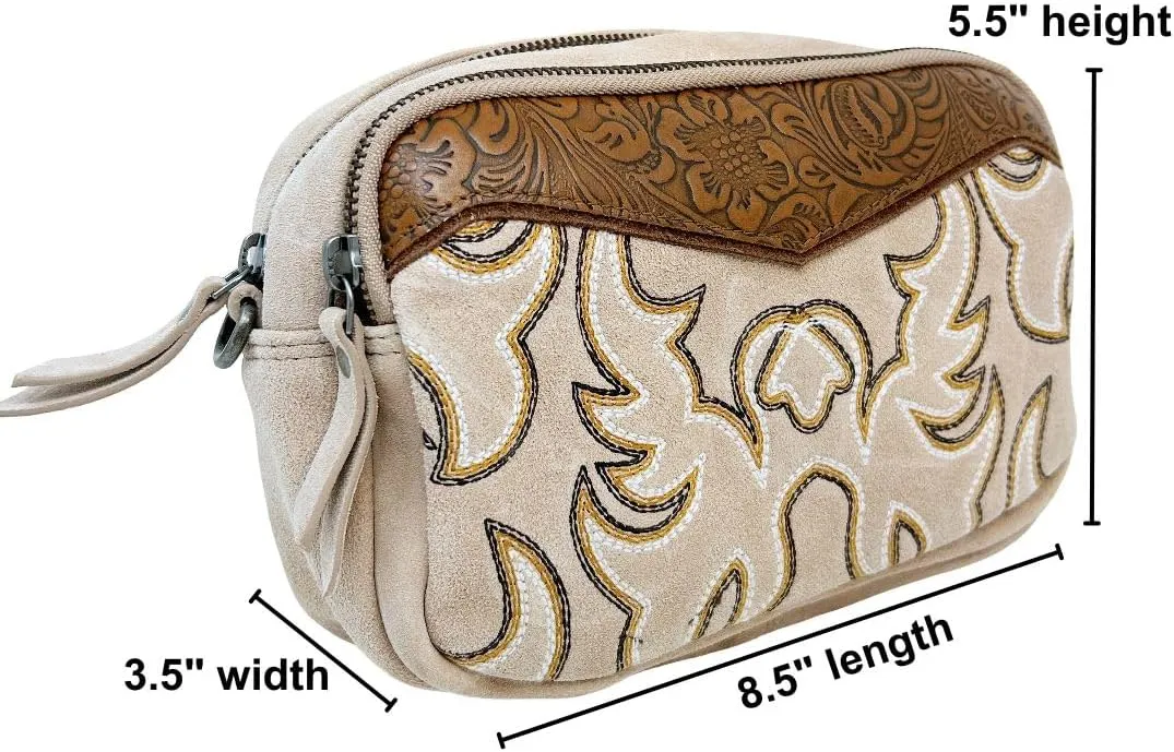 Myra Bag Western Leather Shoulder Bag for Women - Cowgirl Boho Country Crossbody Purse