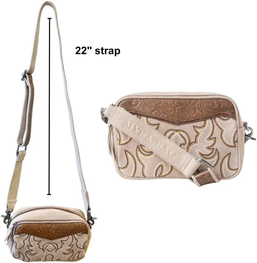 Myra Bag Western Leather Shoulder Bag for Women - Cowgirl Boho Country Crossbody Purse