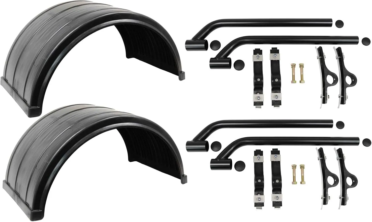 Mytee Products 4 Pc Poly Fender Kit 2 Poly Fender Mounting Kit 2 Ribbed Poly Fender - fits 24.5" Wheels